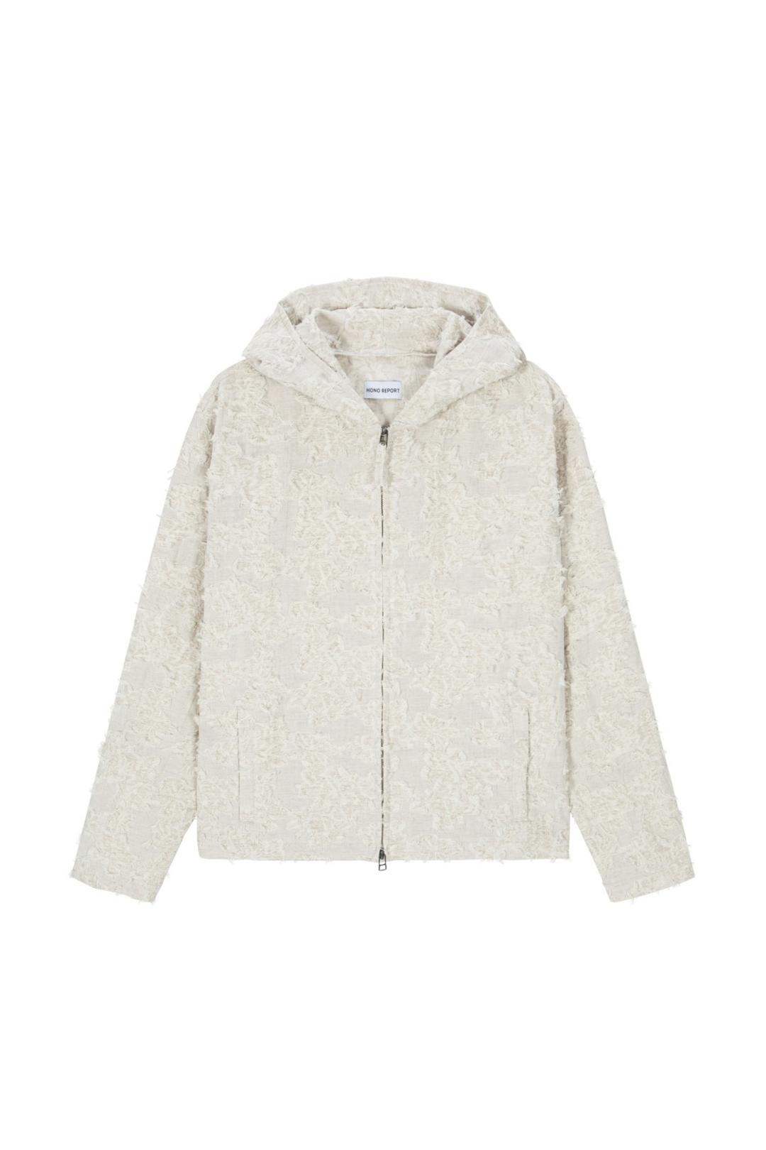 Hooded Zip-Up_White Sand