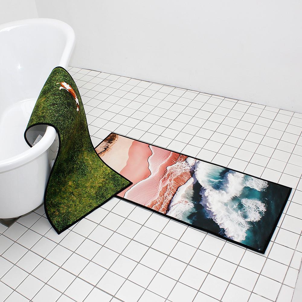 120x50(cm) 리에르스튜디오 네이쳐 프레임 발매트 욕실 주방 거실 침실 러그 2종 : 리에르스튜디오