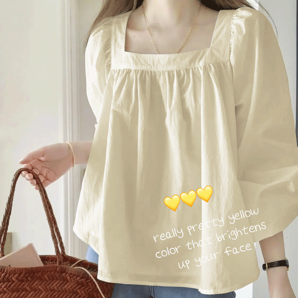 [🕊️하객룩 Best] KV-8918 스퀘어넥 퍼프 블라우스