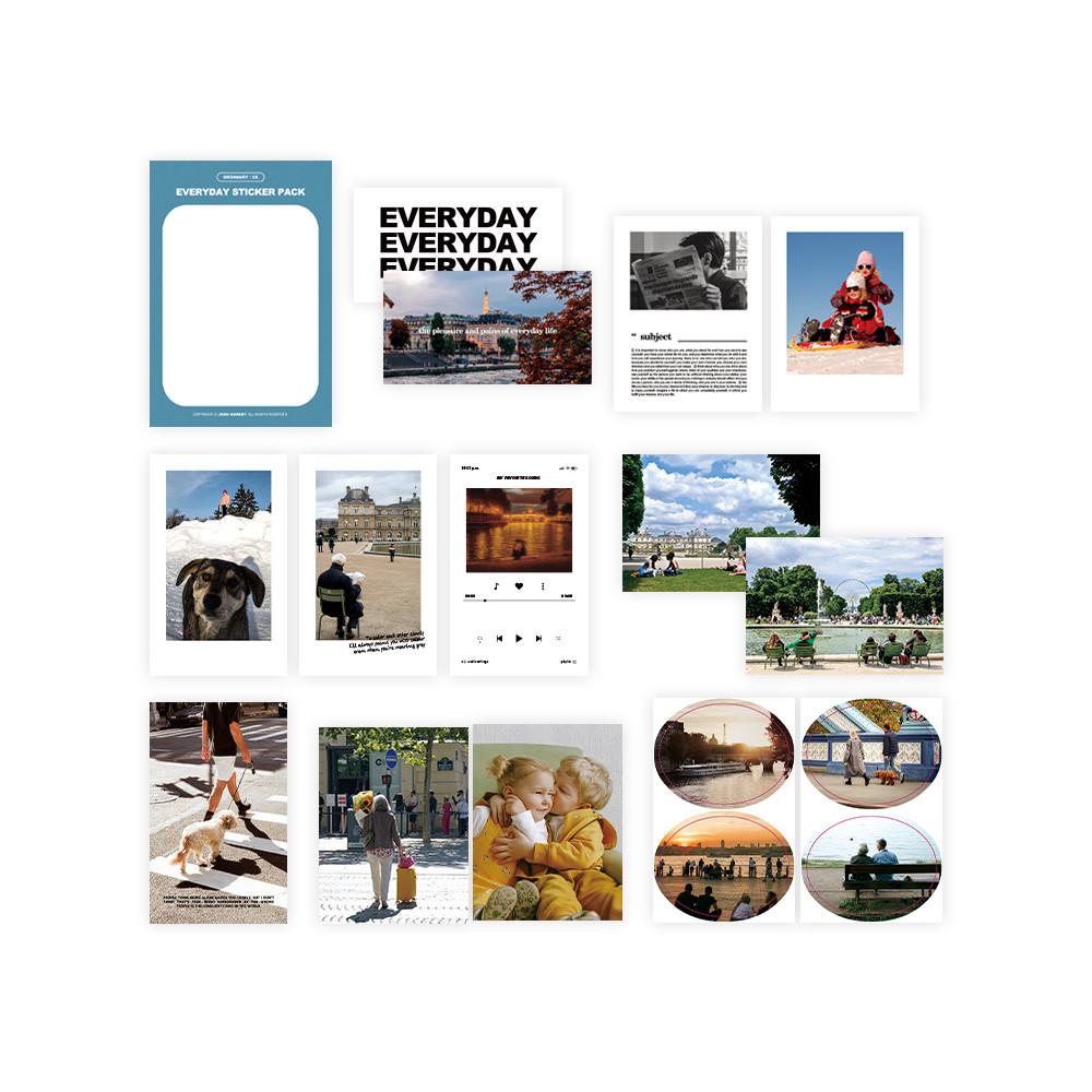 everyday sticker pack / 스크랩다꾸 다이어리 폰꾸 다꾸 스티커팩 (14P)