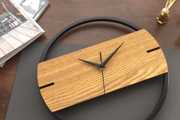 무소음 인테리어 벽시계 미들 우드 벽걸이 시계