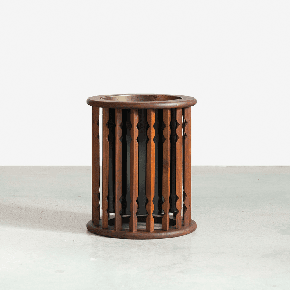 Walnut Wastebasket by Arthur Umanoff