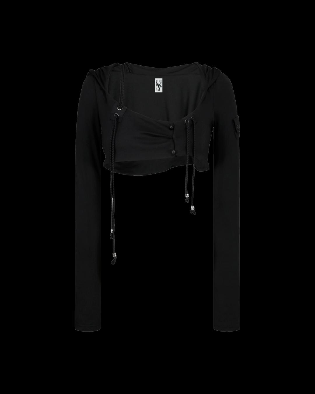 카시코 후디드 볼레로 가디건 블랙 52564 | 카시나 KASINA