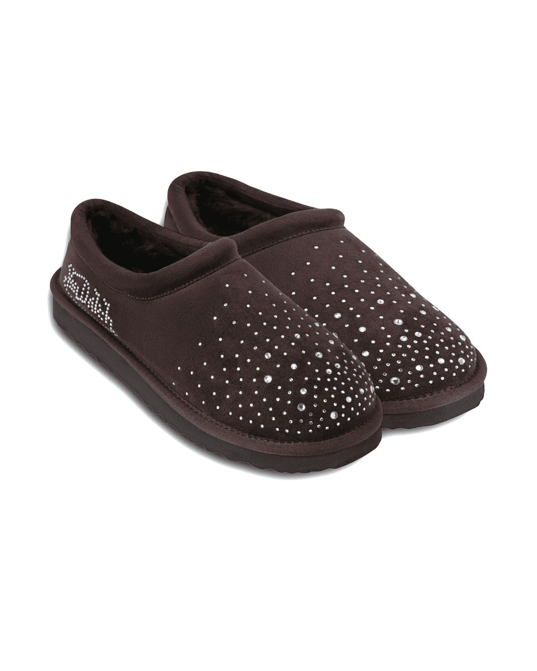 RHINESTONE SLIP-ON BOOT - MOCHA - 36