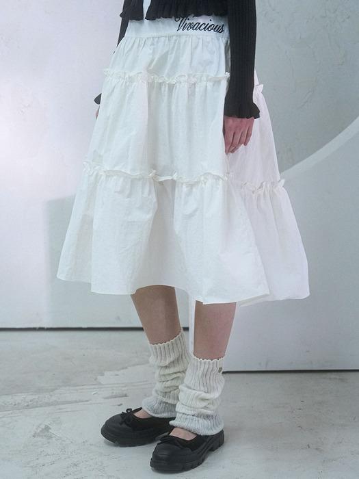 Claudia Taslan Kang Kang Skirt WHITE