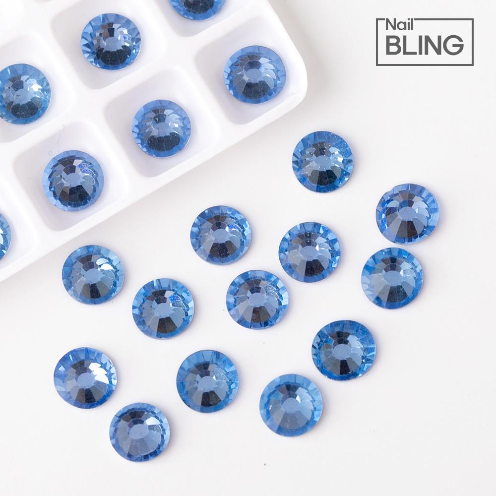 리얼스톤 스카이블루 네일 원형평스톤 ss3 100개입