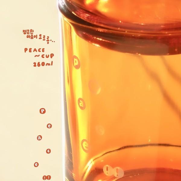 가을 단풍색의 평온한 마음이 도로롱 ~ peace cup (260ml)