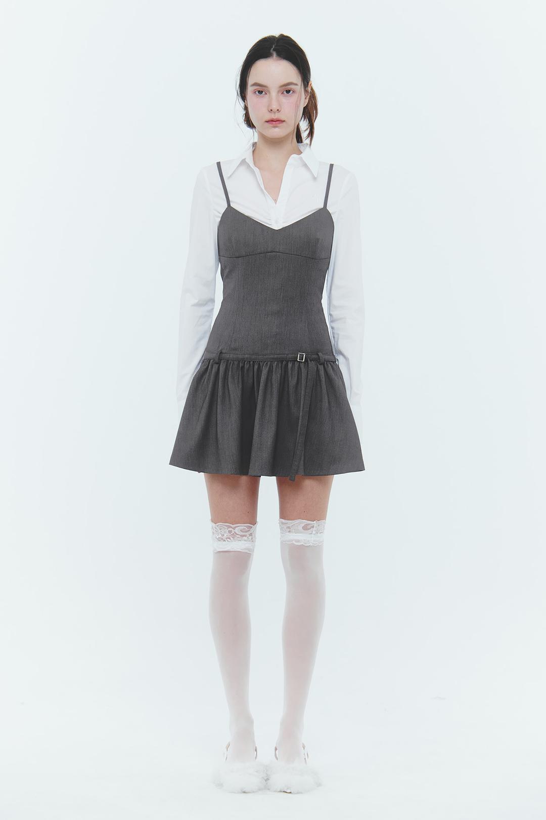 BIANCA DRESS melange brown