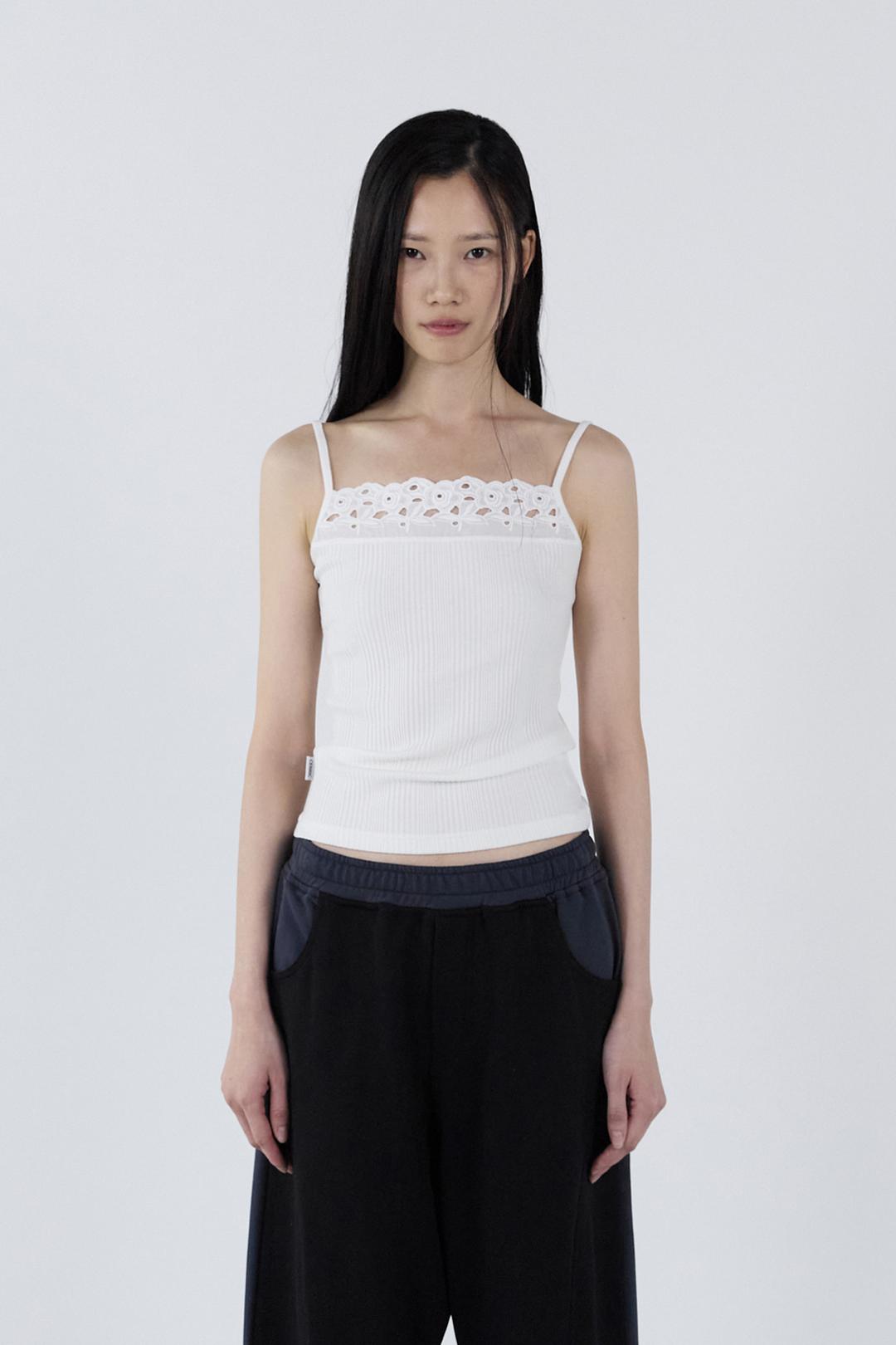 Eyelet Lace Sleeveless _ White