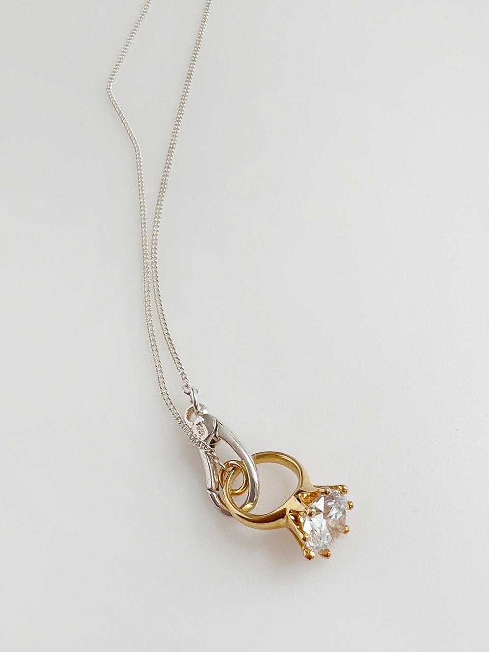 925silver Ring Holder Necklace / 2color