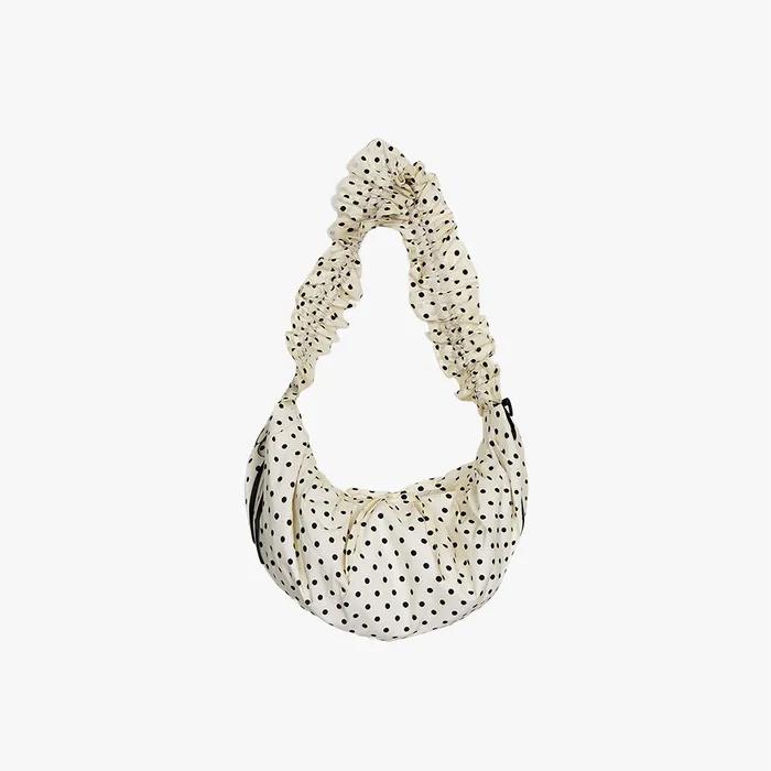 DOT SHIRRING SHOULDER BAG_IVORY
