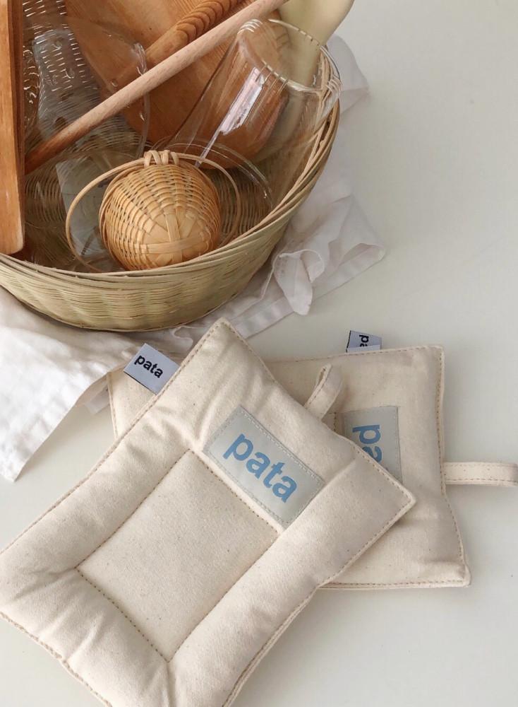 심플 사각 천 냄비받침 냄비손잡이 뜨거움 방지