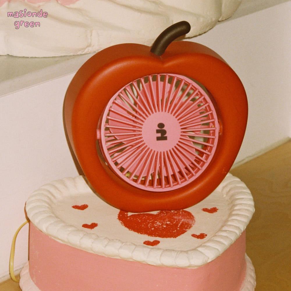 masiondegreen 메종드그린 선풍기 데스크탑 탁상형 사과 선풍기 