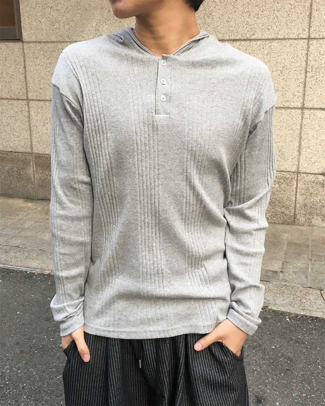 립스텐 슬릭 후드 니트 4C