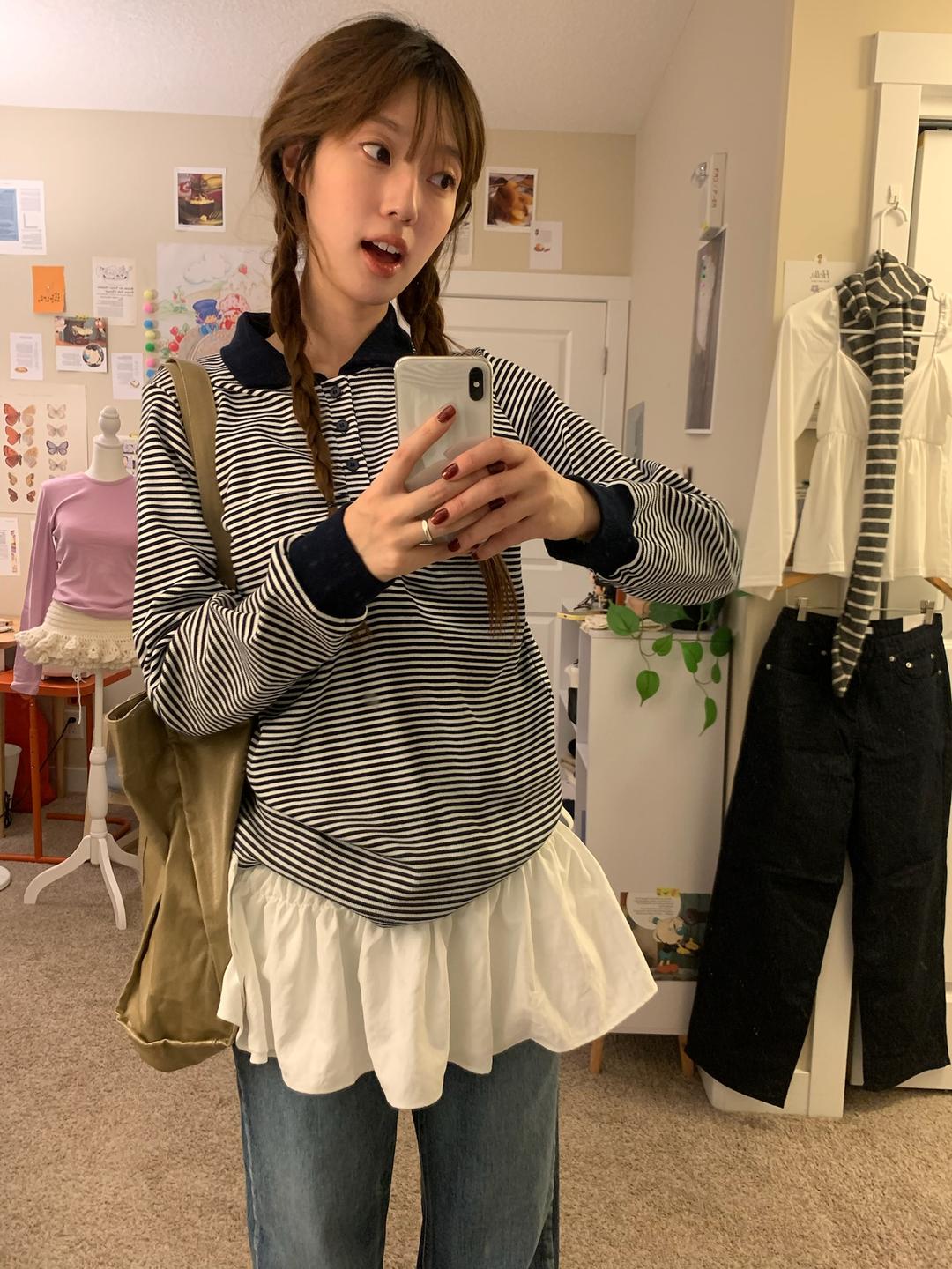 보우아카이브 shirring polo tee