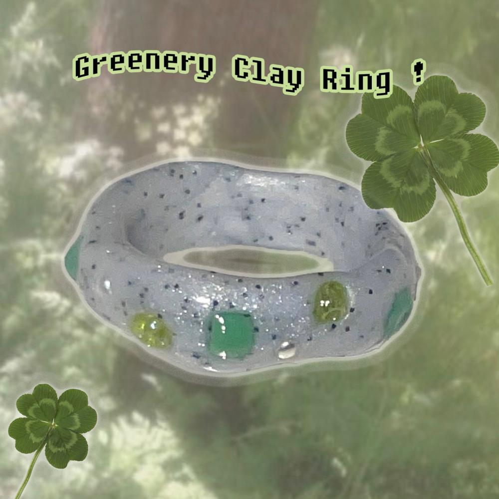 [ 카나에루 ] Greenery Clay Ring 💚 / 그리너리 클레이링 클레이반지 폴리머클레이 반지