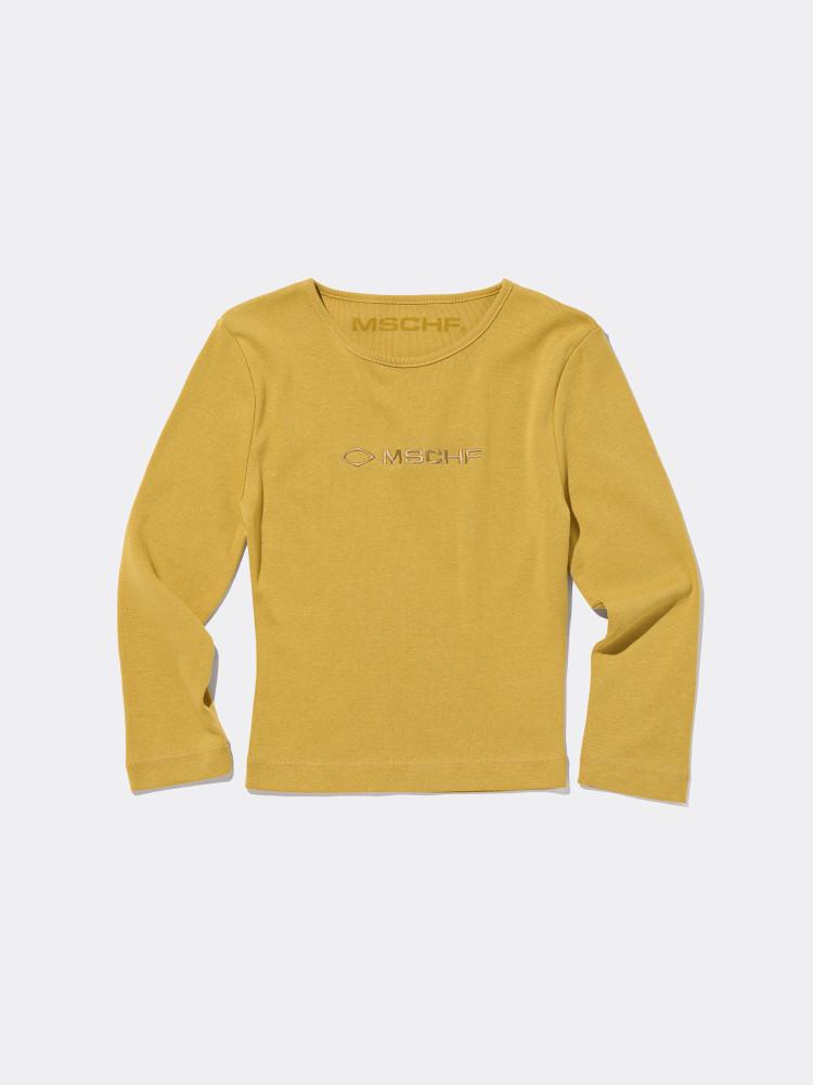 미스치프 FITTED 3-QUARTER SLEEVE TOP-MUSTARD
