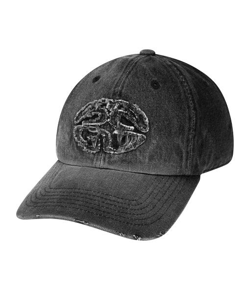 RAW CUT DENIM BALL CAP BLACK(MG2DFMAB30S)
