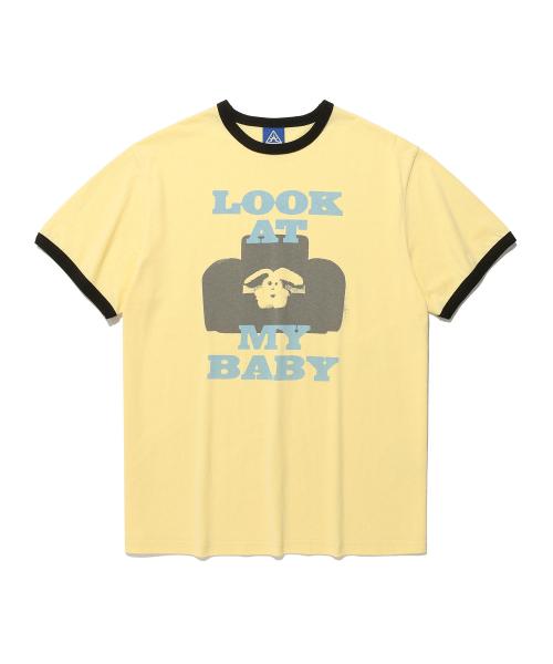 MY BABY BASIC RINGER TEE_YELLOW(IK2FMMT519A)