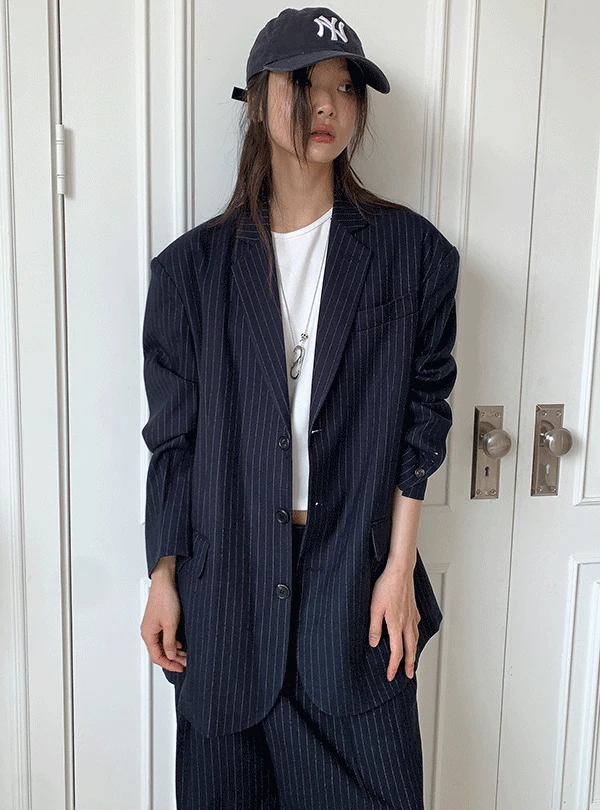 PAPERMOON PIN STRIPE BLAZER JACKET