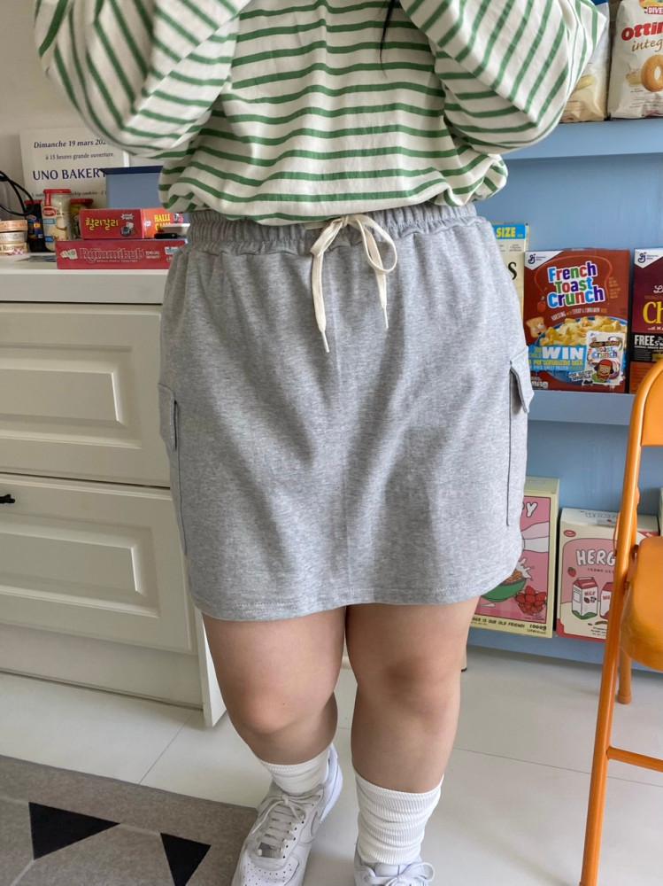 [빅사이즈] 글루 카고 팬츠 미니스커트