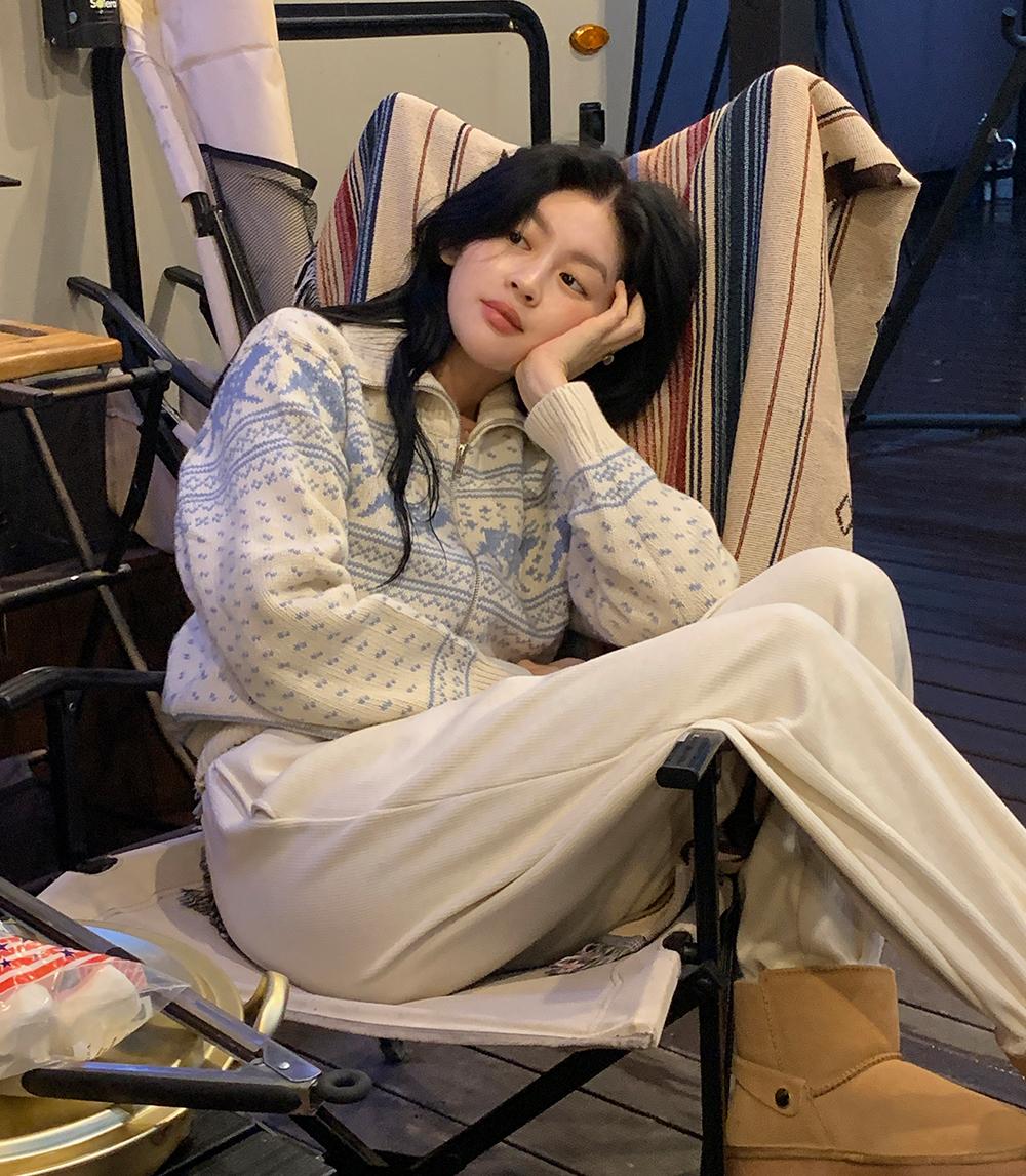 타이미 노르딕 울 니트 집업(4color)