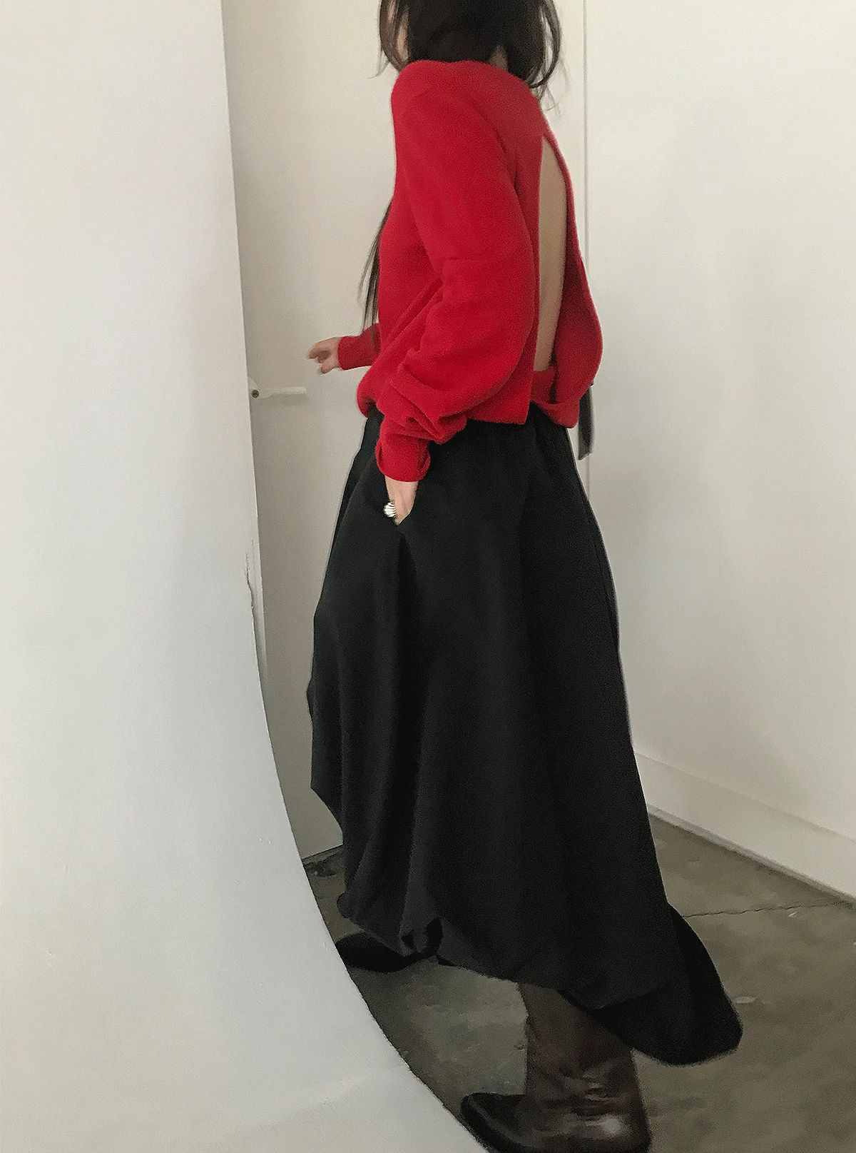 25FW JULIE BACK SLIT KNIT (3COL)📍HIGH QUALITY 강력추천