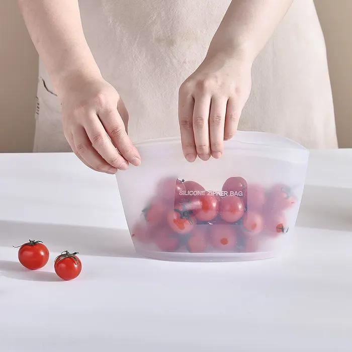 실리콘 지퍼백 화이트 (택1)