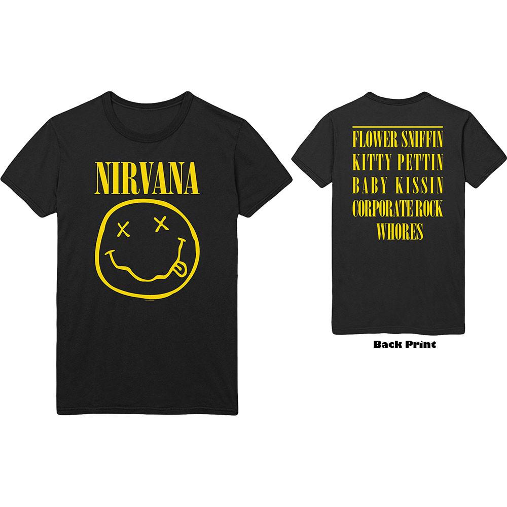 [M,L,XL,2XL 국내배송] 공식 NIRVANA 너바나 Flower Sniffin 반팔 티셔츠