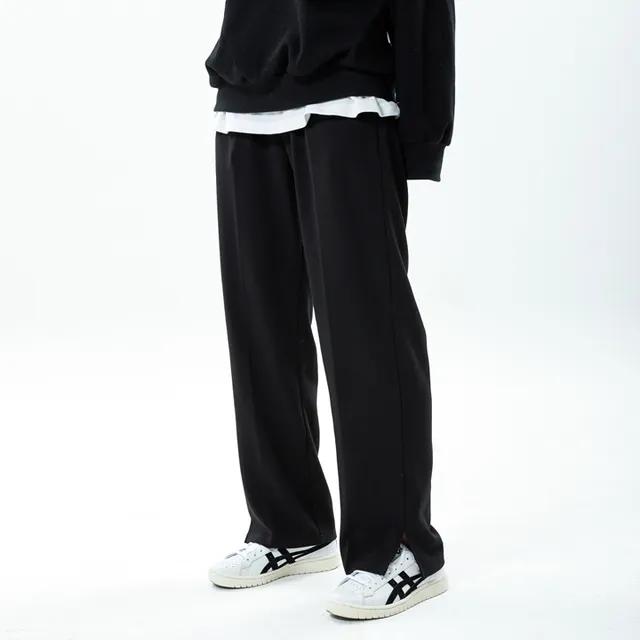 유니섹스 와이드 밴딩 슬랙스 P-7 black