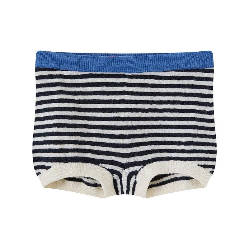 WOOL-BLEND OVERSIZED STRIPED SWEATER - White Stripe / XS / Shorts