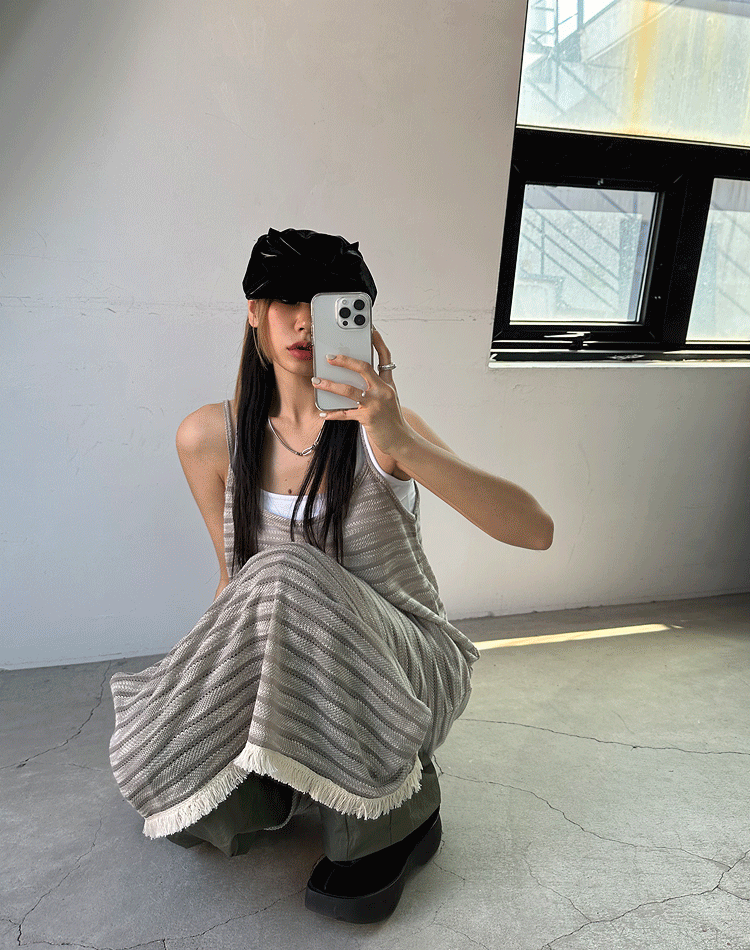 비치 프린지 원피스