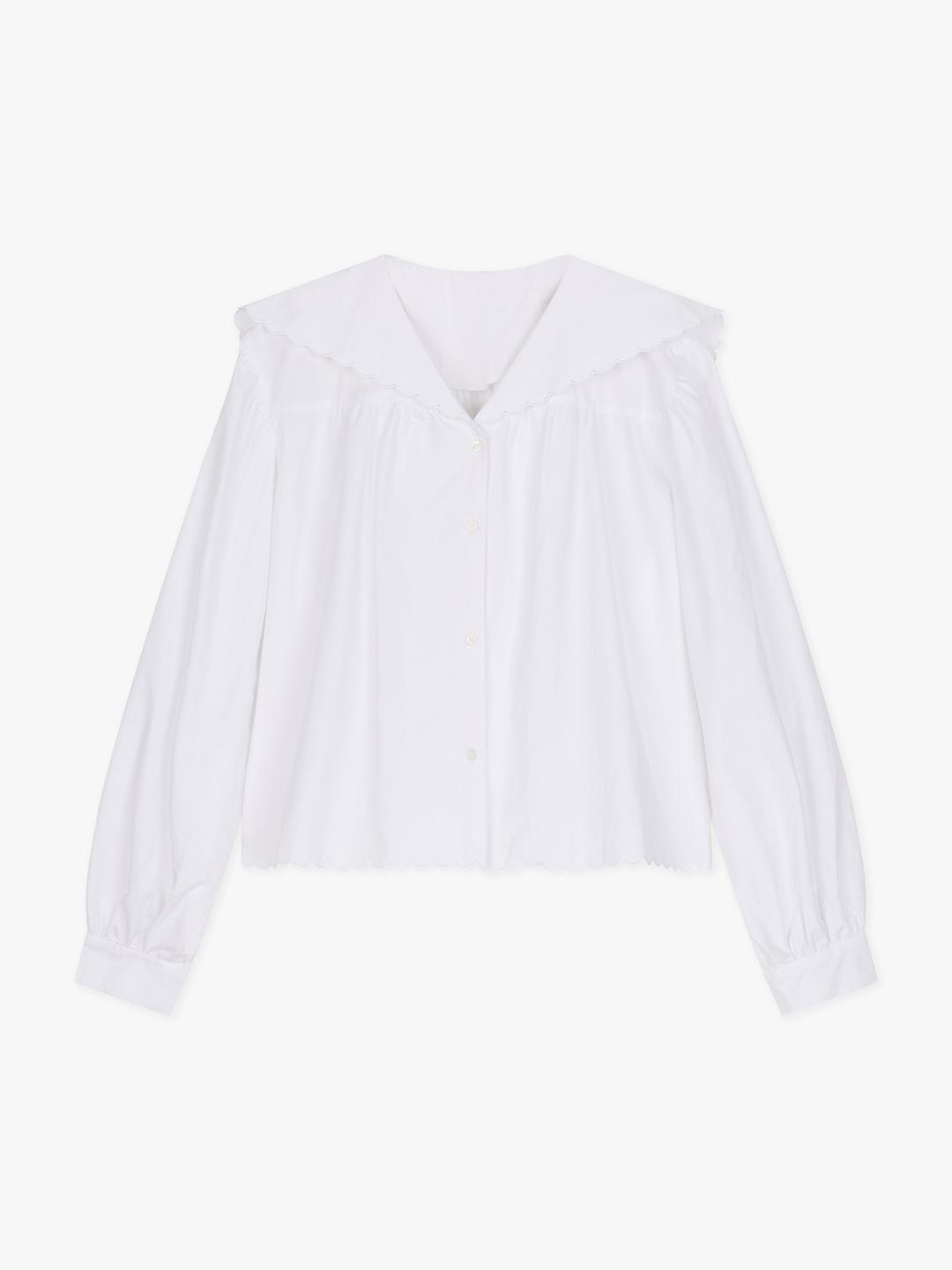 WAVY CAPE BLOUSE