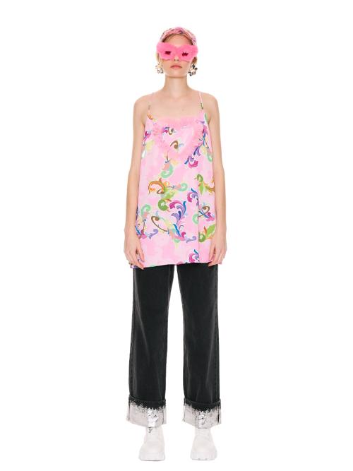 Baroque Art Nouveau Heart Cami Mini Dress