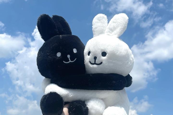 3colors 허그 레빗 휴지케이스 연필꽂이 브러쉬꽂이 귀여운 토끼 인형 인테리어 소품