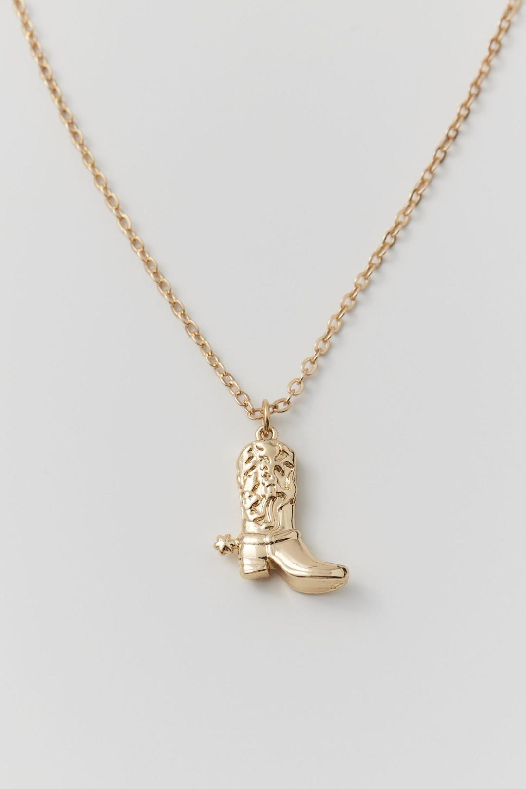 Cowboy Boot Charm Necklace