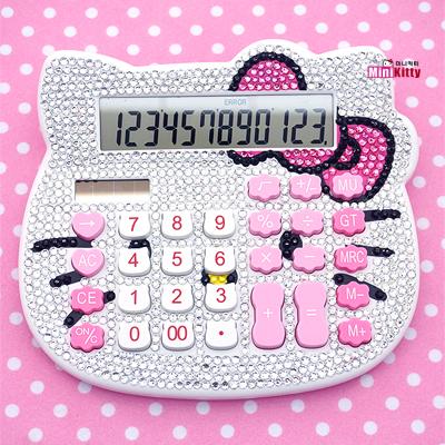산리오 헬로키티 블링블링 얼굴모양 계산기 (소/화이트)