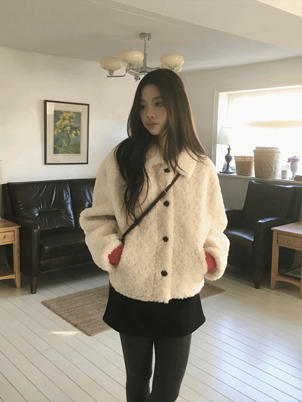 [인기💭/뽀글퍼자켓] 미떼 양털 카라 jacket