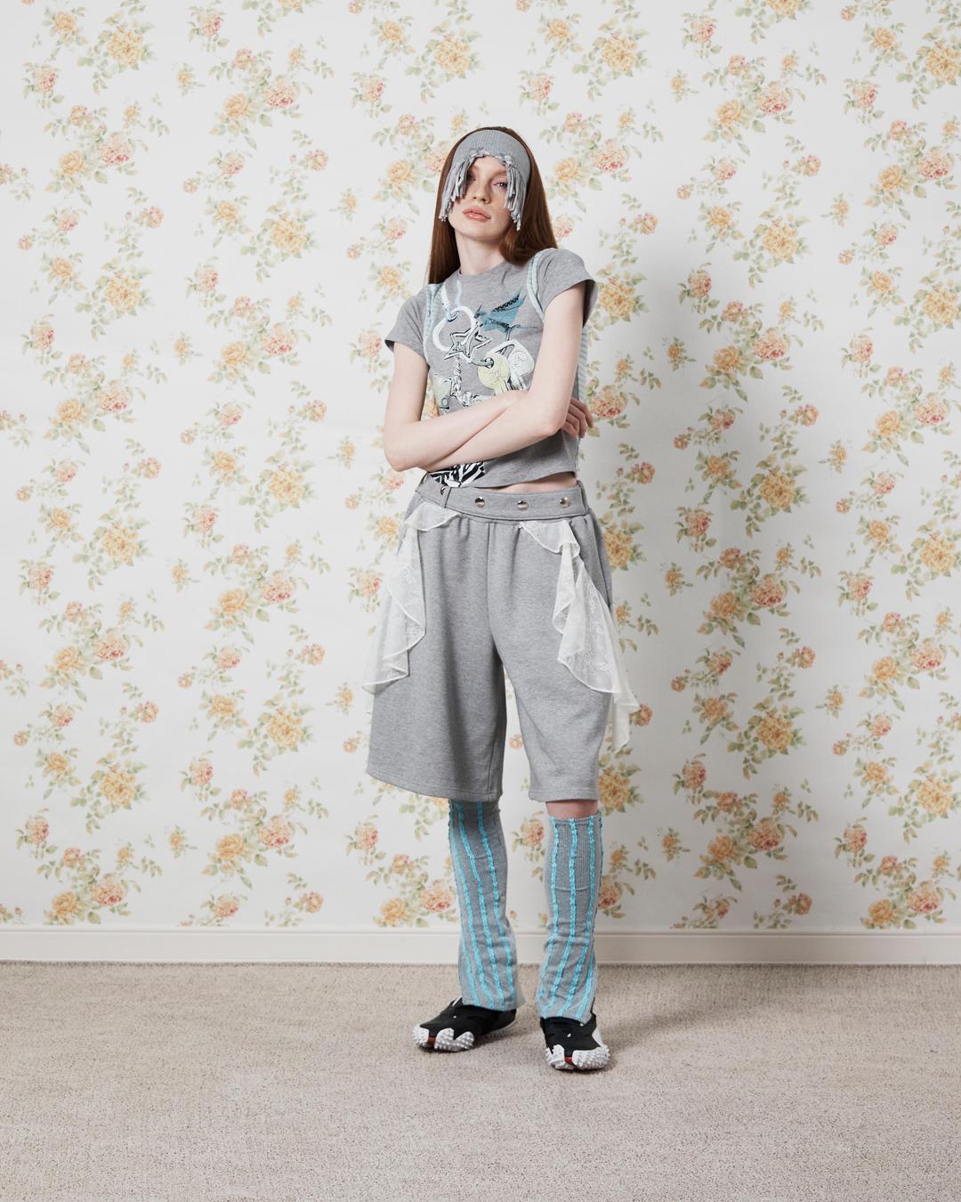 Ruffle basketball shorts Melange