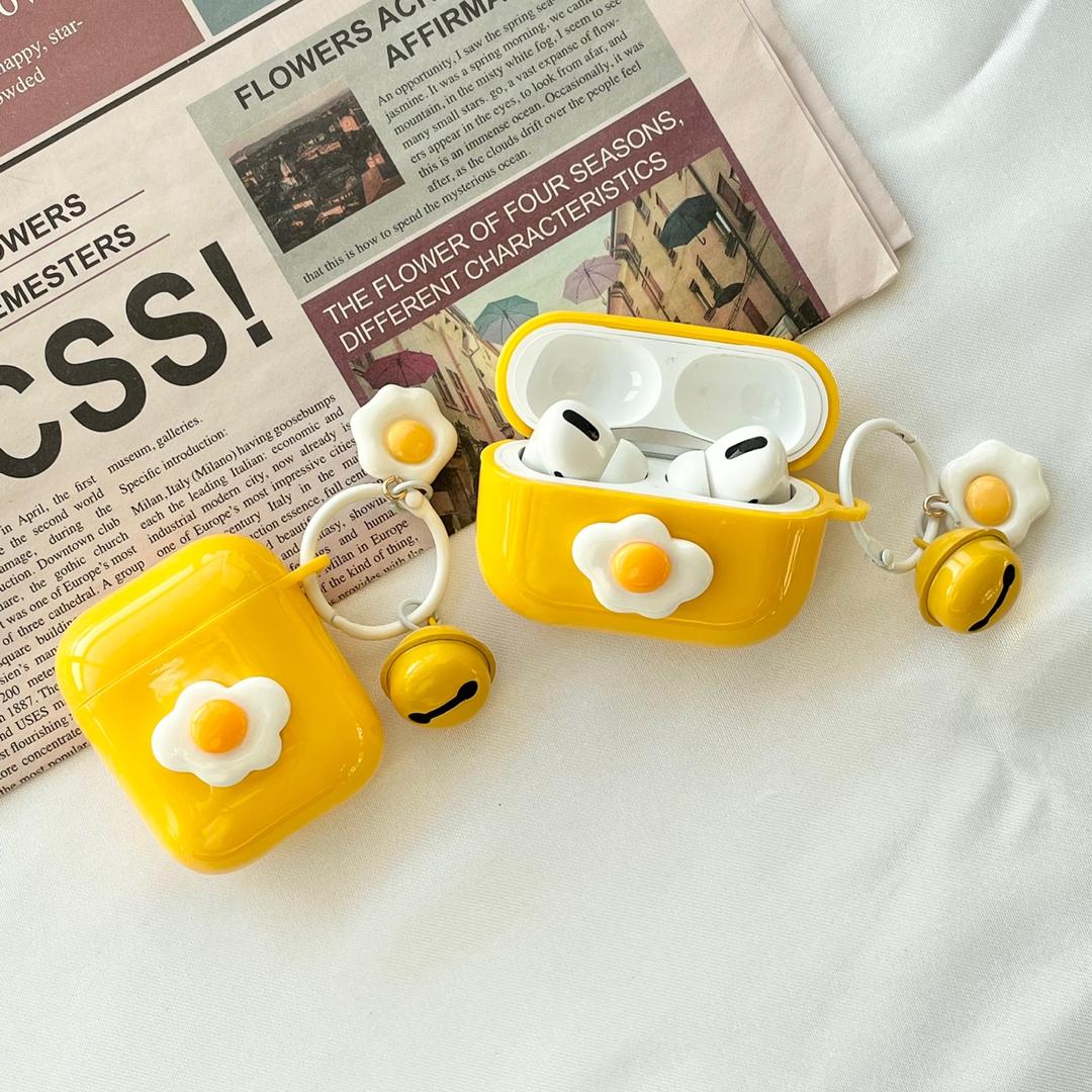 (케이스+키링 세트할인) 계란후라이에어팟/에어팟1,2세대/에어팟프로/에어팟3세대/에어팟프로2 에어팟키링 버즈키링 가방키링