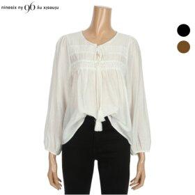 [나인식스뉴욕] 더블 레이스 프린지넥 블라우스 (NO7SH023M0)