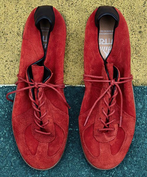 WTRD3122 아더 스웨이드 워싱 독일군 스니커즈 레드