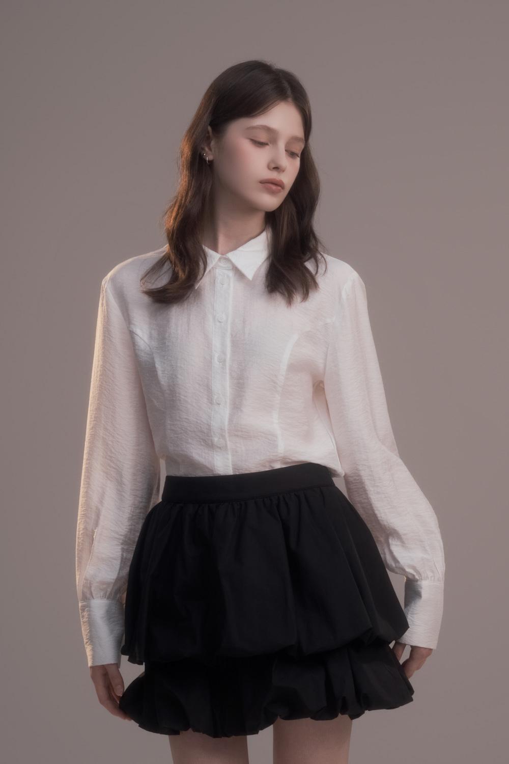 Puff Sleeve Shirt - White