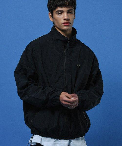 크런치 집업 자켓 블랙