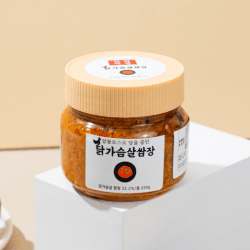 한끼혁명 저염 저당 닭가슴살 쌈장, 250g, 3개