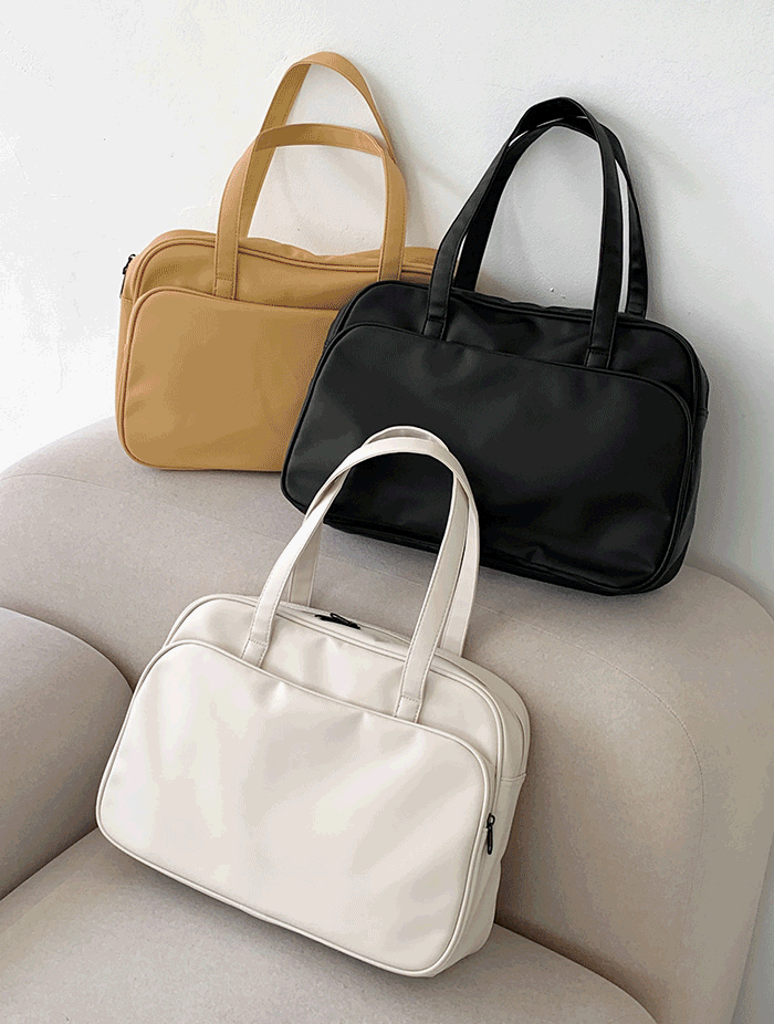 빅사이즈 보부상 숄더 스퀘어 토트백 3color