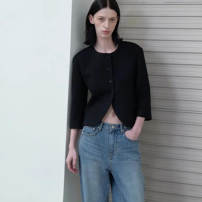 Simply Boucle Jacket_Black