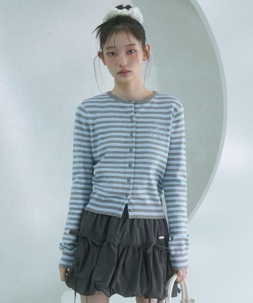 Well Stripe R Knit CD BLUE