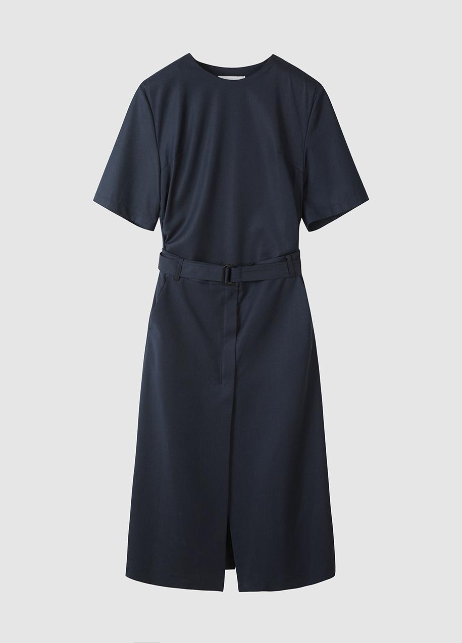 Belted wrap-style dress