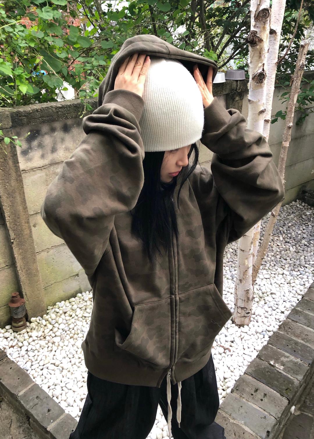 CAMO HOOD ZIP-UP (UNISEX)